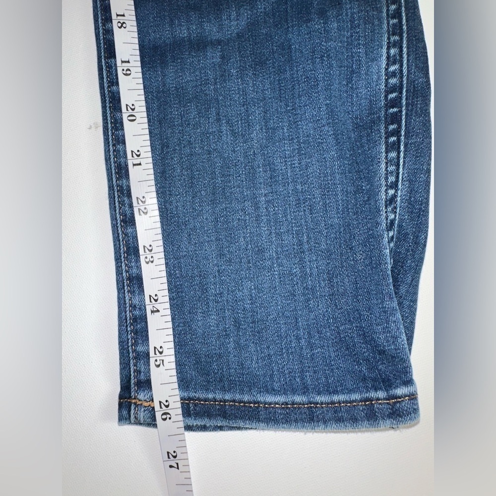 Madewell Stovepipe Jeans Blue High Rise Straight Leg Size 27 Stretch - Picture 7 of 11